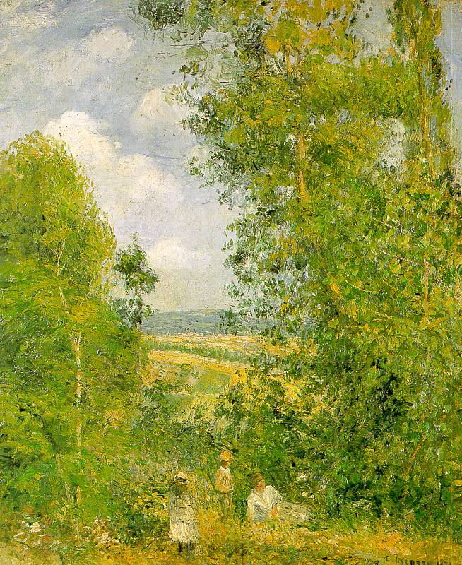 Camille Pissaro Resting in the Woods at Pontoise